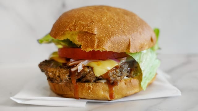 Black Angus Burger.