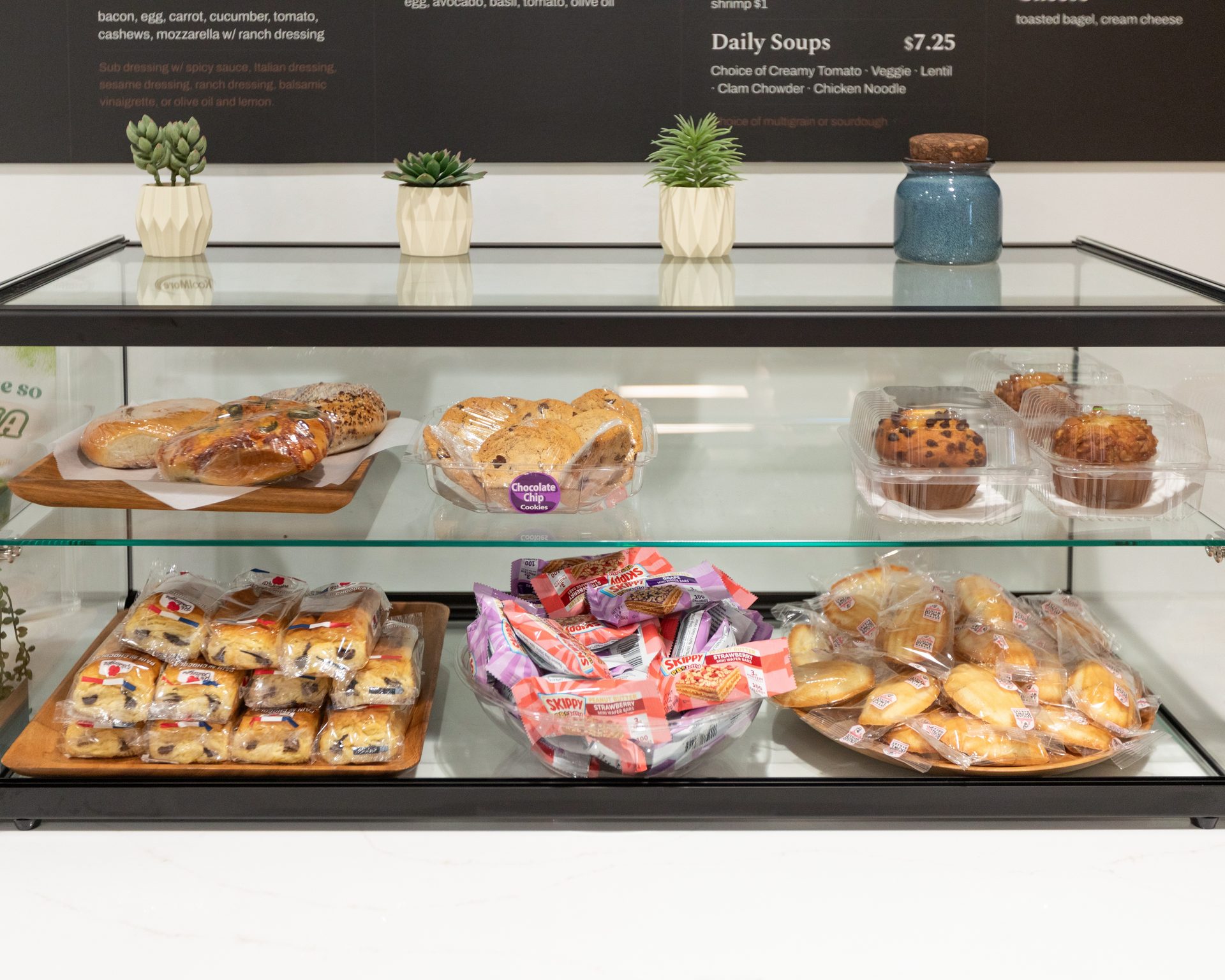 Salads, sandwiches, wraps, and coffee